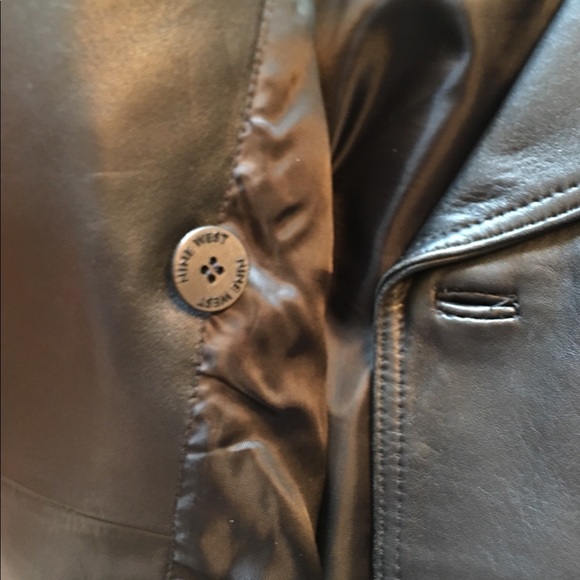 Nine West classy, 100% Soft, Leather Coat - Picture 2 of 6